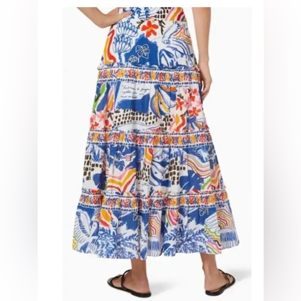 Farm Rio x Anthropologie Brazil Farmers Market Midi/Maxi Skirt